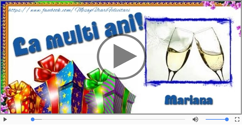 La multi ani, Mariana!
