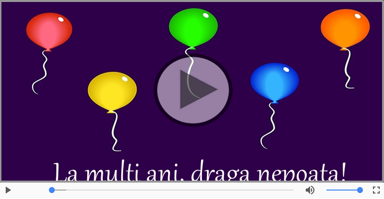 Felicitare muzicala - La multi ani, Draga nepoata!