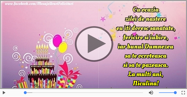 La multi ani, Niculina!