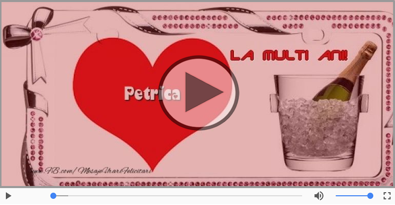 La multi ani cu sanatate, Petrica!