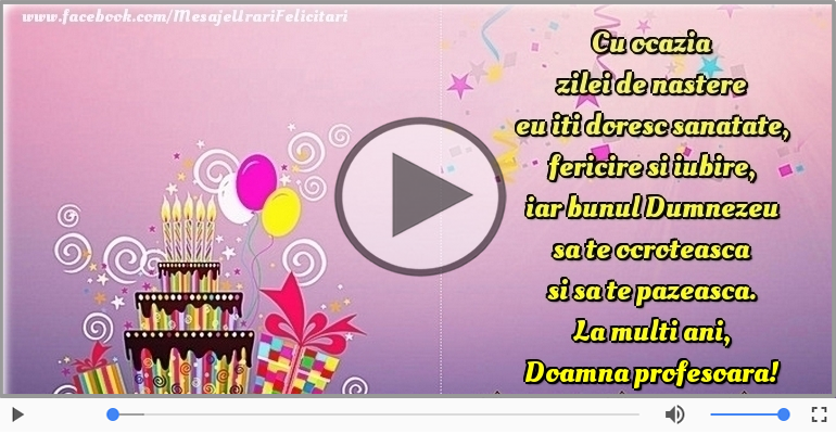 La multi ani, Doamna profesoara!