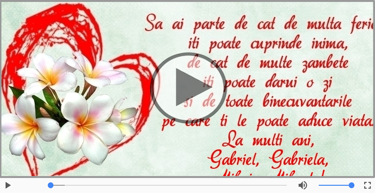 La multi ani, Gabriel, Gabriela,  Mihai, Mihaela!