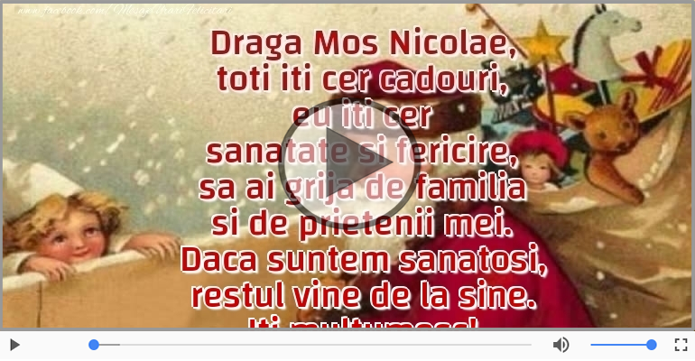 Scrisoare pentru Mos Nicolae