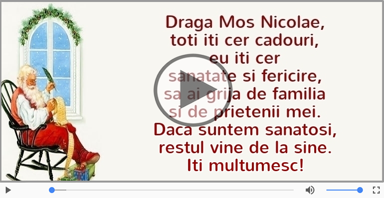 Scrisoare pentru Mos Nicolae