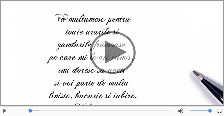 Multumesc, prieteni dragi!