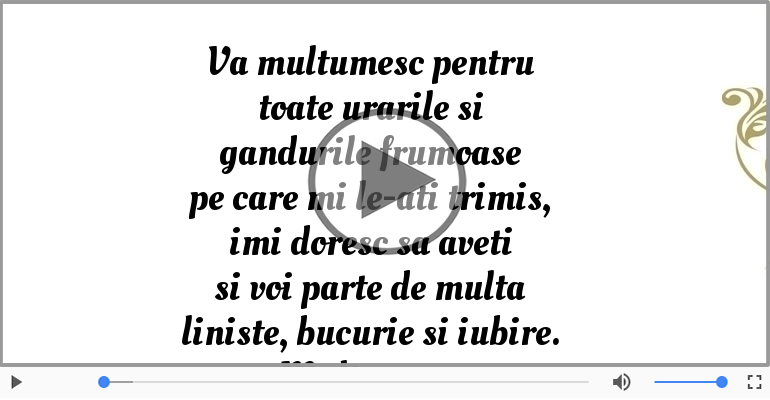Multumesc, prieteni dragi!
