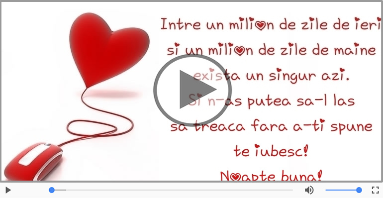 Te iubesc! Noapte buna!