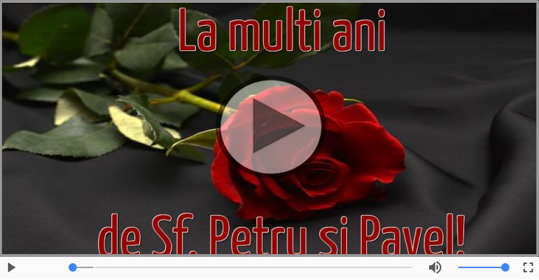 Felicitare muzicala si animata de Sfintii Petru si Pavel