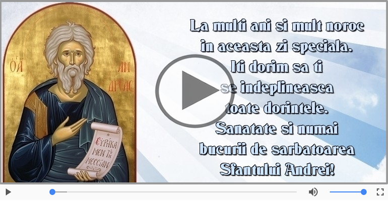 La multi ani de sarbatoarea Sfantului Andrei!