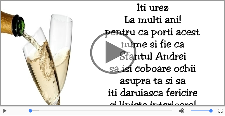 Iti urez La multi ani! de Sfantul Andrei