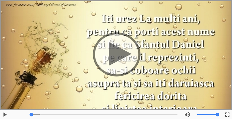 La multi ani de Sfantul Daniel! - 17 Decembrie