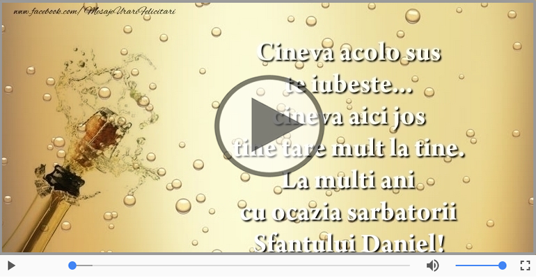 La multi ani cu ocazia sarbatorii Sfantului Daniel!