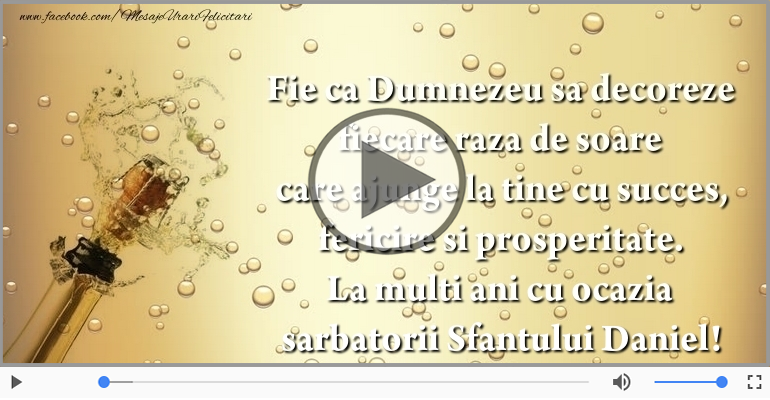La multi ani cu ocazia sarbatorii Sfantului Daniel!