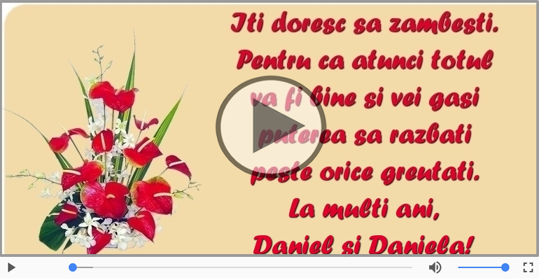 La multi ani, Daniel si Daniela!