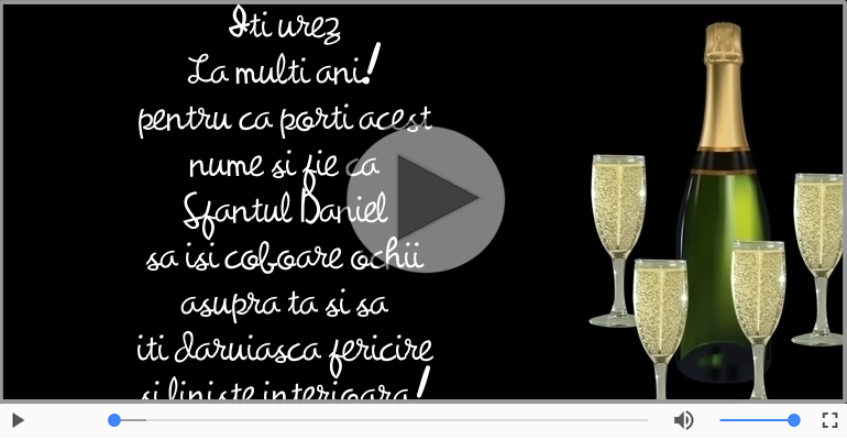 Iti urez La multi ani! de Sfantul Daniel
