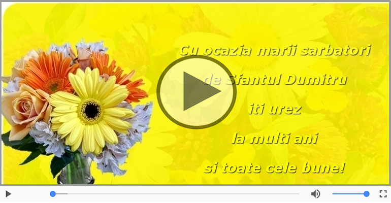 Urare de Sfantul Dumitru