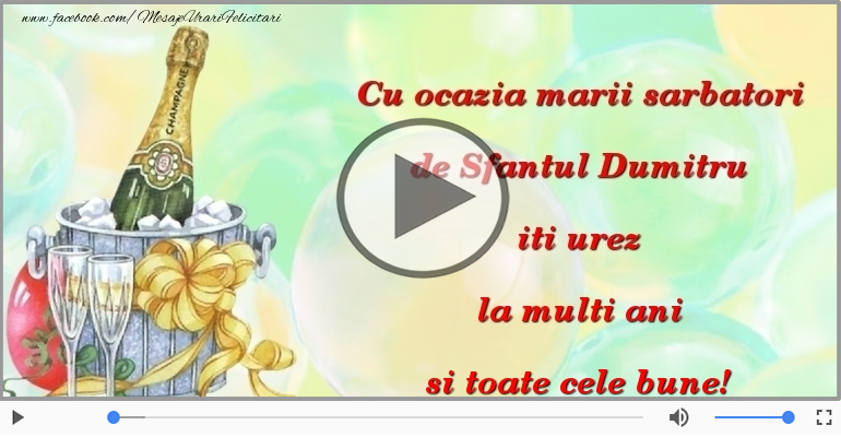 La multi ani de Sfantul Dumitru!