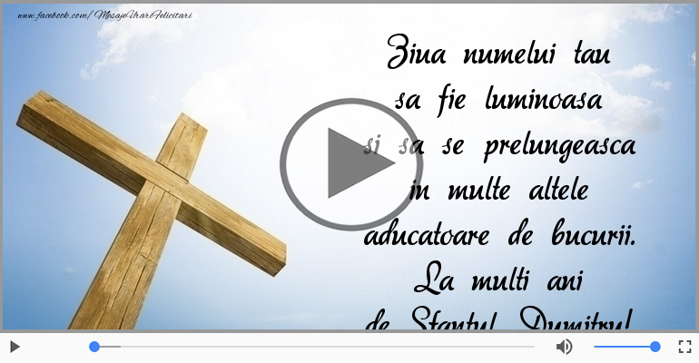 La multi ani de Sfantul Dumitru!