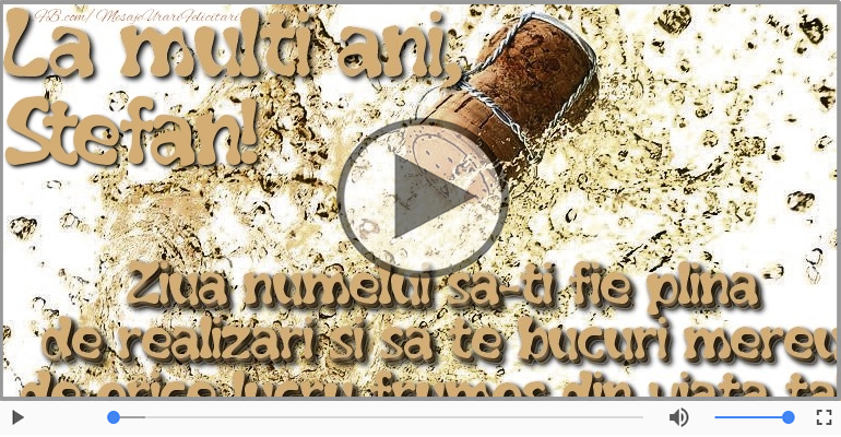 La multi ani de Sfantul Stefan!