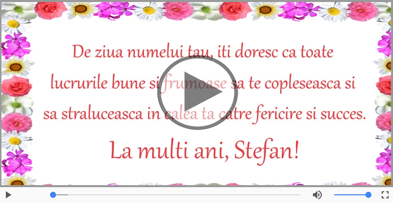 La multi ani de Sfantul Stefan!