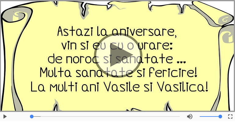 La multi ani cu sanatate de Sfantul Vasile!
