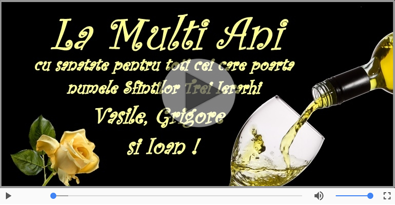 La multi ani cu sanatate de Sfintii Vasile, Grigore si Ioan!