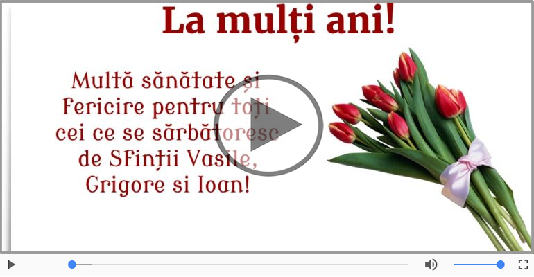 De Sfintii Vasile, Grigore si Ioan, La multi ani sarbatoritilor!