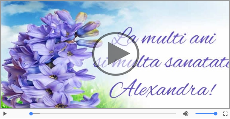 It's your birthday, Alexandra! La multi ani!