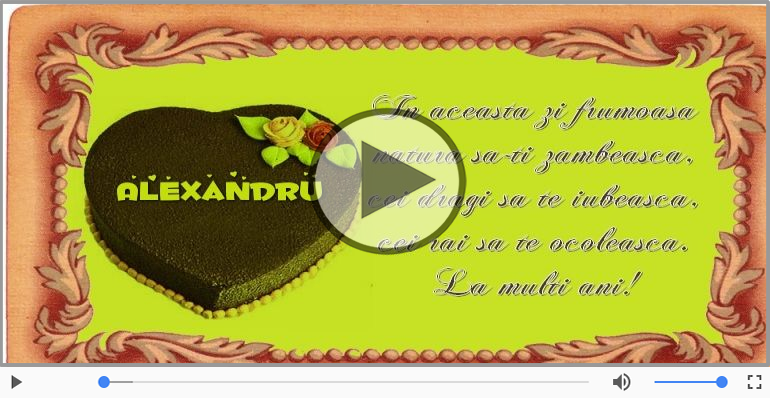 La multi ani, Alexandru!
