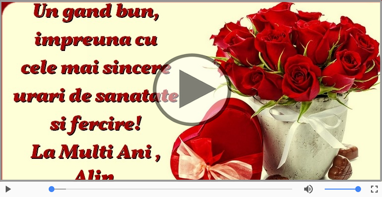 Felicitare muzicala de zi de nastere - La multi ani, Alin!