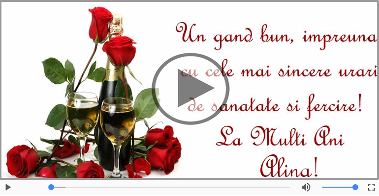 Felicitare muzicala de zi de nastere - La multi ani Alina!