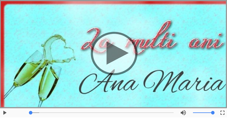 It's your birthday, Ana Maria! La multi ani!