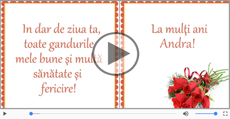 La multi ani, Andra! Happy Birthday Andra!