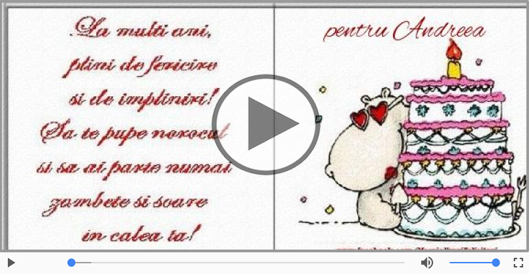 La multi ani, Andreea!