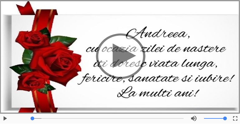 Cantec de la multi ani pentru Andreea!