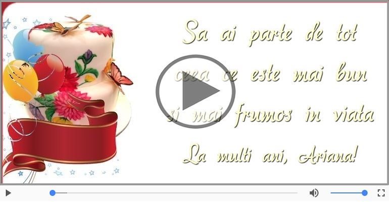 La multi ani, Ariana!