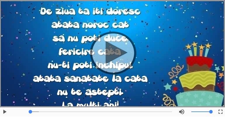 De ziua ta iti doresc...