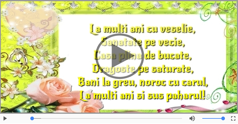 La multi ani si sus paharul!