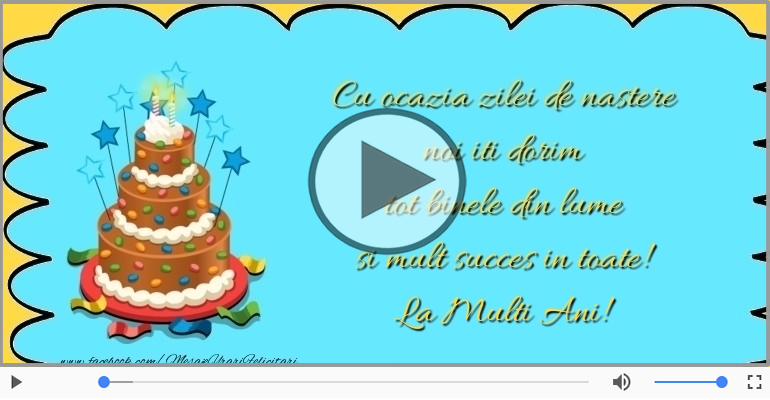 Cu ocazia zilei de nastere... La Multi Ani!