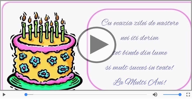 Cu ocazia zilei de nastere... La Multi Ani!