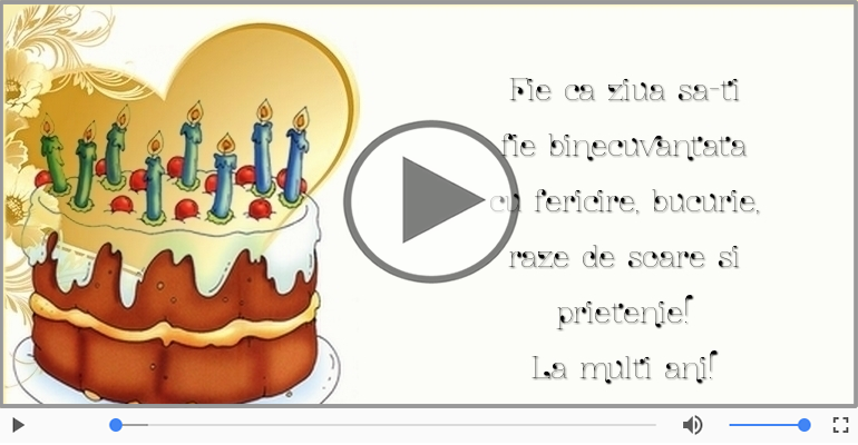 Fie ca ziua sa-ti fie binecuvantata ... La multi ani!