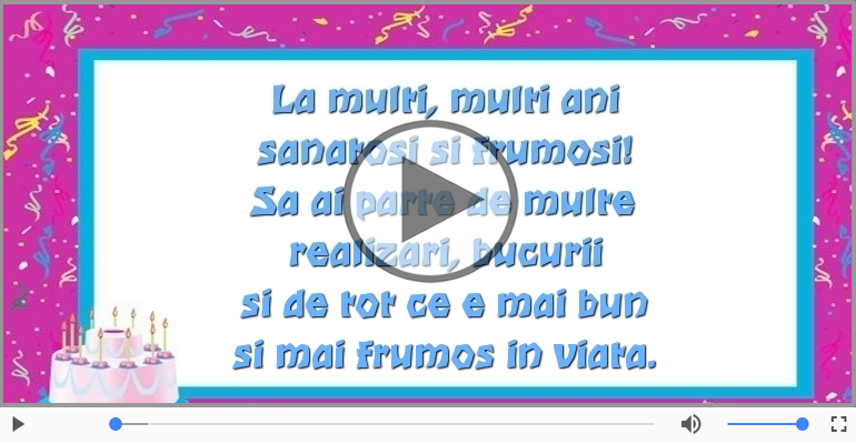 La multi, multi ani sanatosi si frumosi!