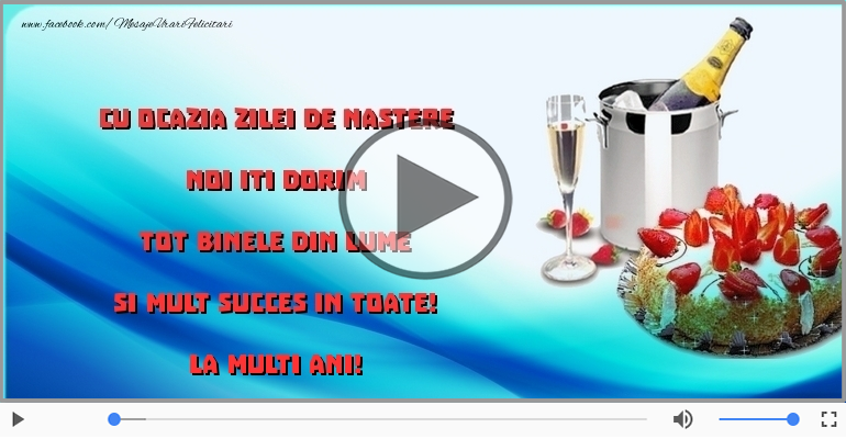 Cu ocazia zilei de nastere... La Multi Ani!
