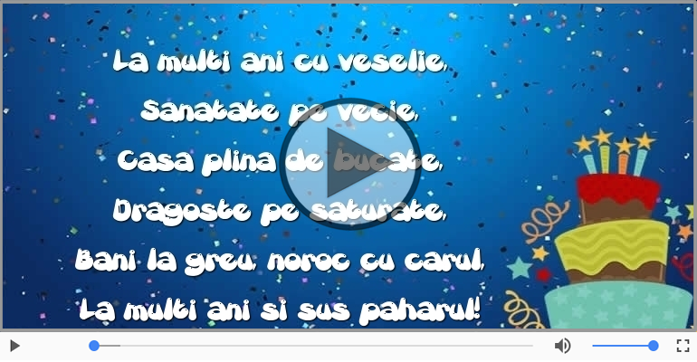 La multi ani si sus paharul!