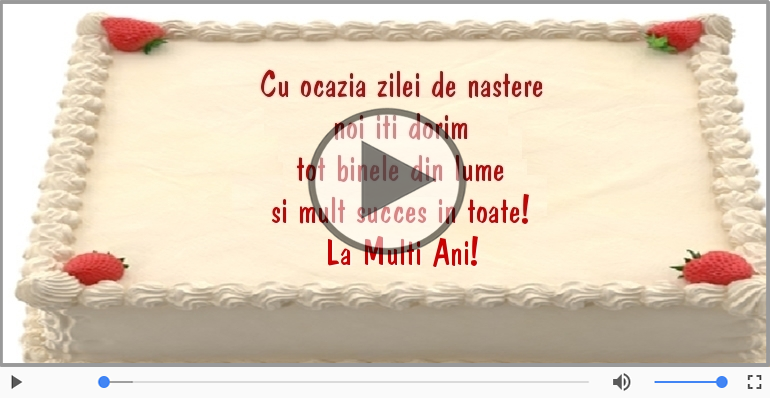 Cu ocazia zilei de nastere... La Multi Ani!