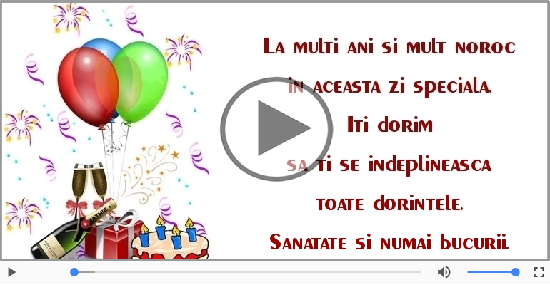 La multi ani si mult noroc