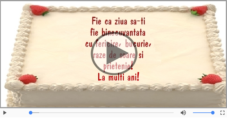 Fie ca ziua sa-ti fie binecuvantata ... La multi ani!