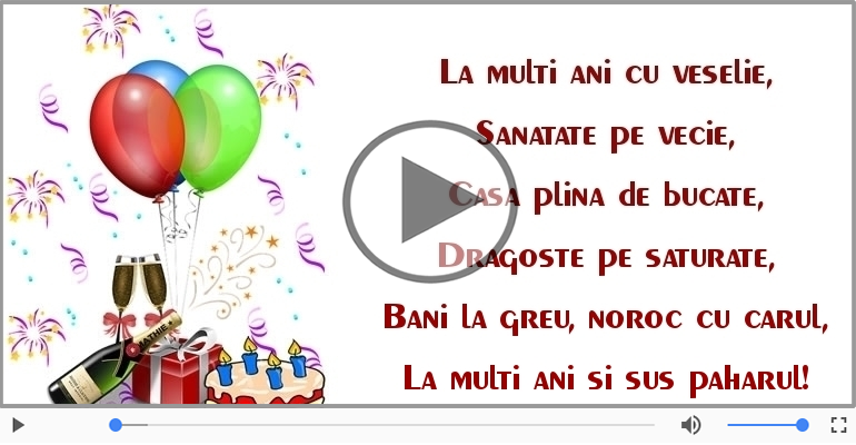 La multi ani si sus paharul!