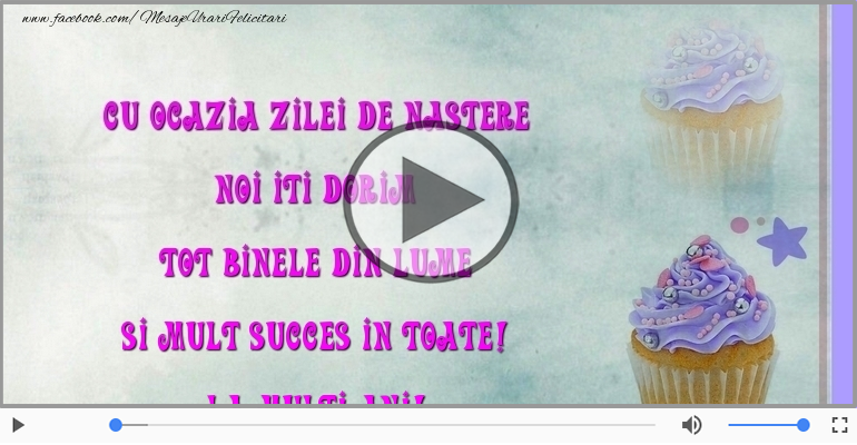 Cu ocazia zilei de nastere... La Multi Ani!