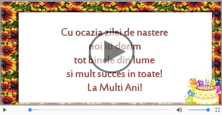 Cu ocazia zilei de nastere... La Multi Ani!
